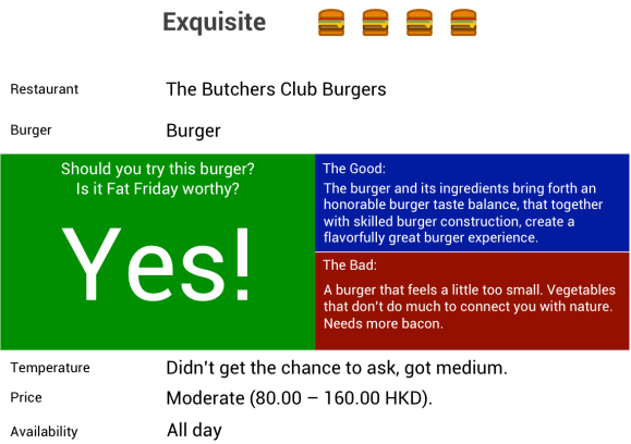 The Butchers Club Burger